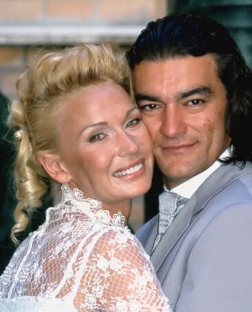 Marlene Mourreau with her ex-husband, Michel Guevara.